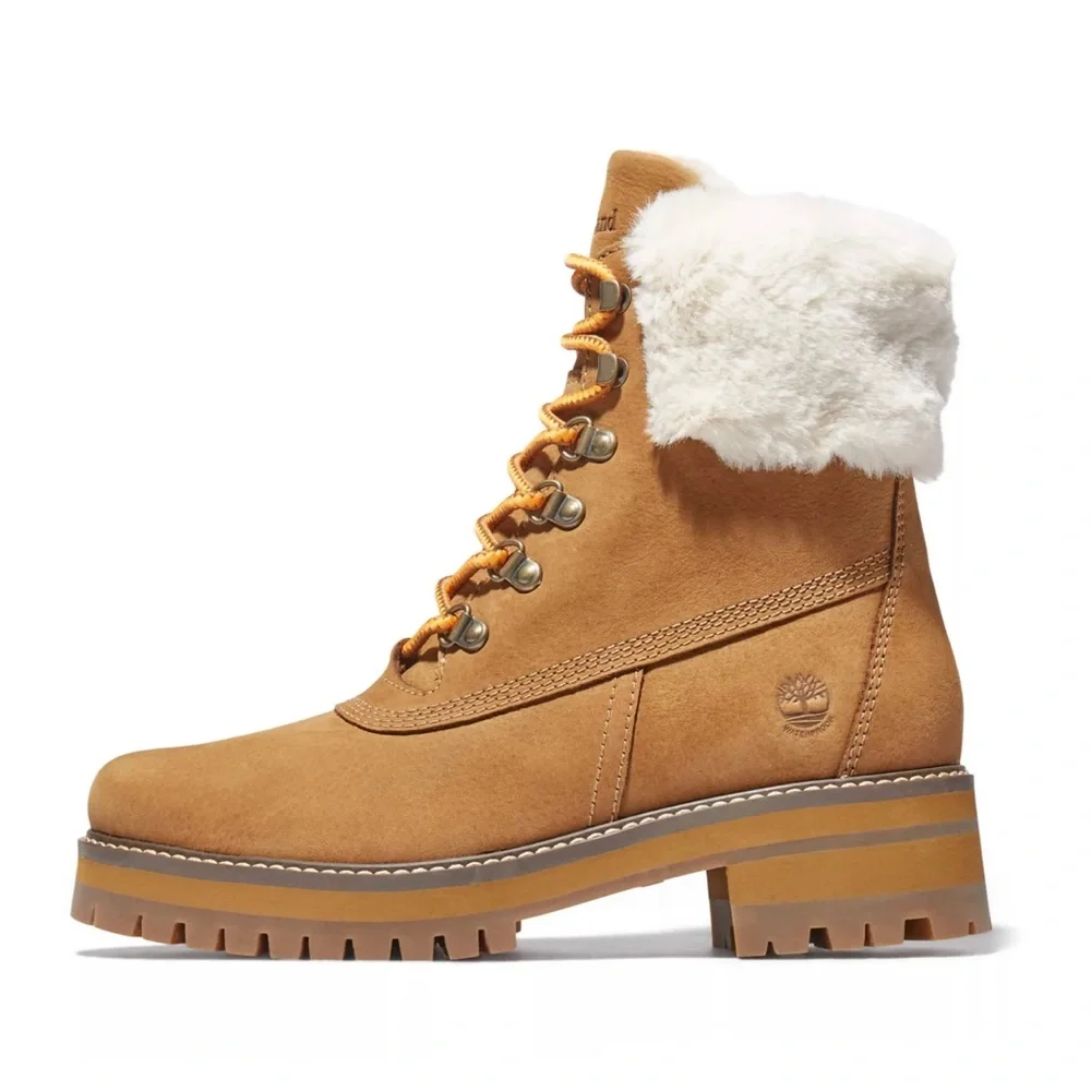 🆕 TIMBERLAND WOMEN'S COURMAYEUR VALLEY 6-INCH WATERPROOF FAUX-FUR BOOTS